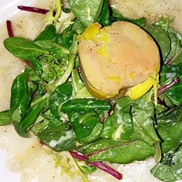 carpaccio saint jaques et foie gras