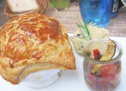 montgolfière de gamba et coquilles sainte-jaques